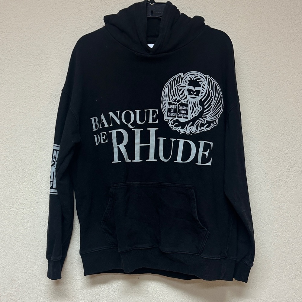 Rhude men’s Banque de Rhude Hoodie in Vintage Black size L